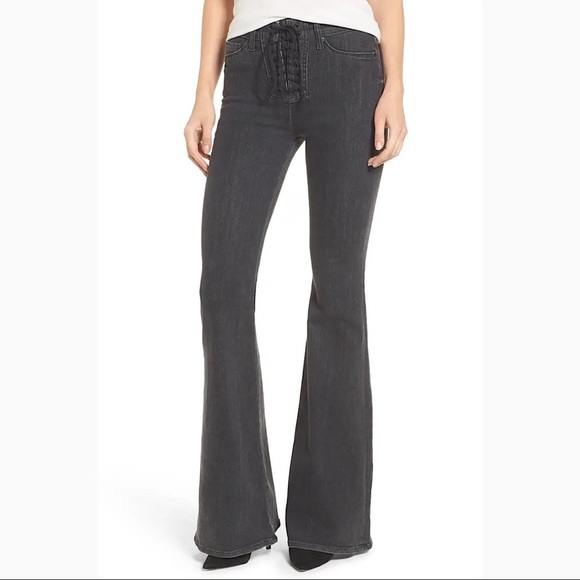 NEW Hudson Bullocks High Waist Lace Up Flare Jeans Size 23 Size 24 - Picture 2 of 13